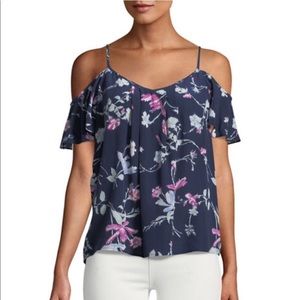 Joie Adorlee Cold Shoulder Silk Blouse